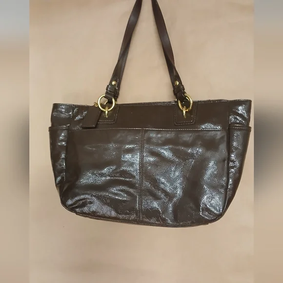 Coach Brown Leather Tote Bag - Picture 8 of 12